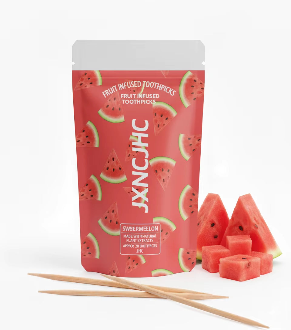 Wholesale Spearmint Toothpicks with Flavor Wood Custom Infused Aroma Cinnamon Quit Smoking Aids Fruit Box with Zipper