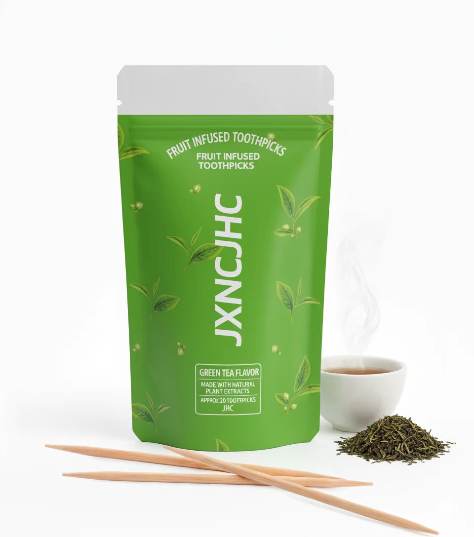Wholesale Spearmint Toothpicks with Flavor Wood Custom Infused Aroma Cinnamon Quit Smoking Aids Fruit Box with Zipper