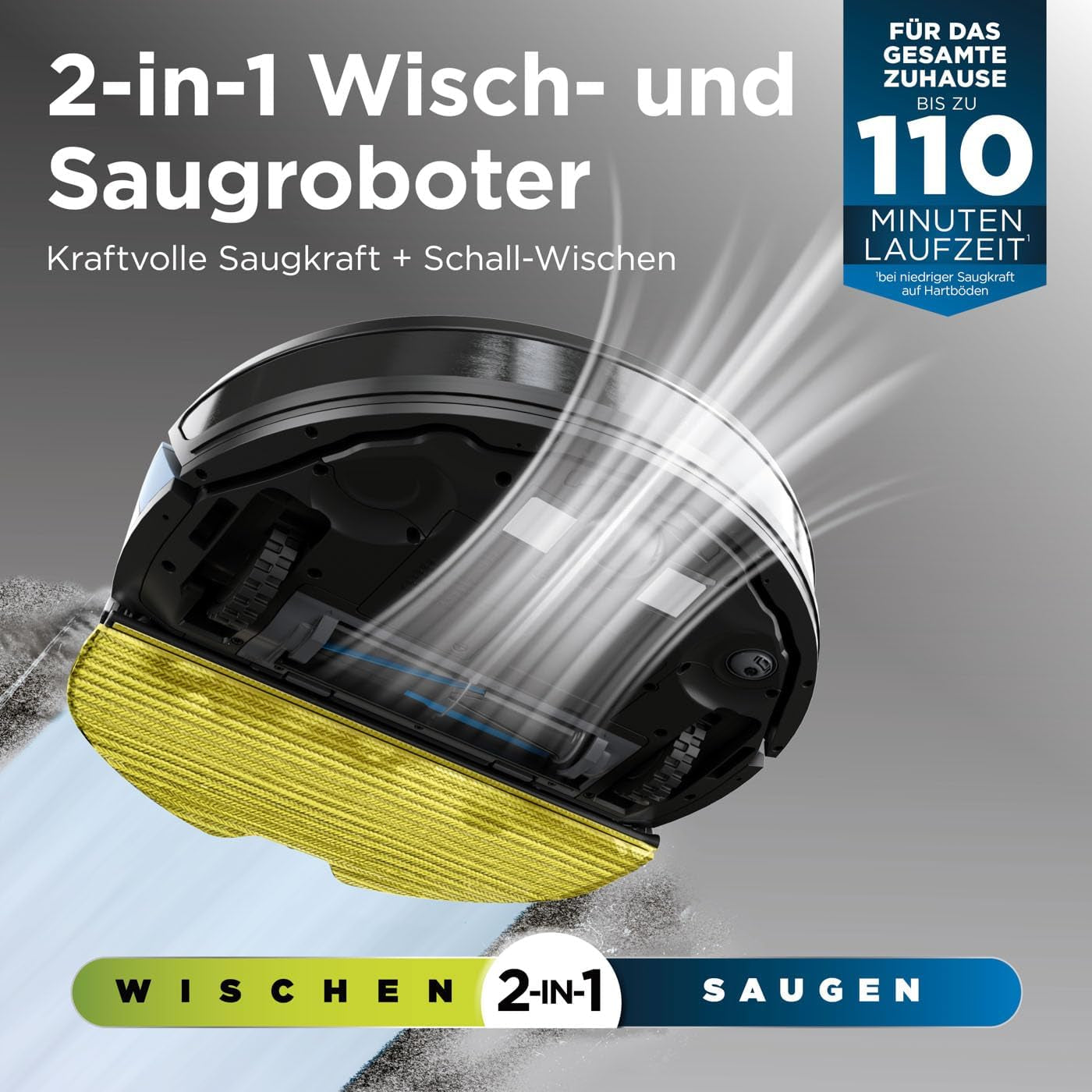Shark Matrix plus 2-In-1 Selbstentleerter Wisch- & Saugroboter, Schwarz