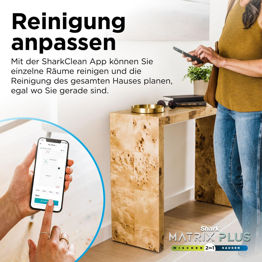 Shark Matrix plus 2-In-1 Selbstentleerter Wisch- & Saugroboter, Schwarz