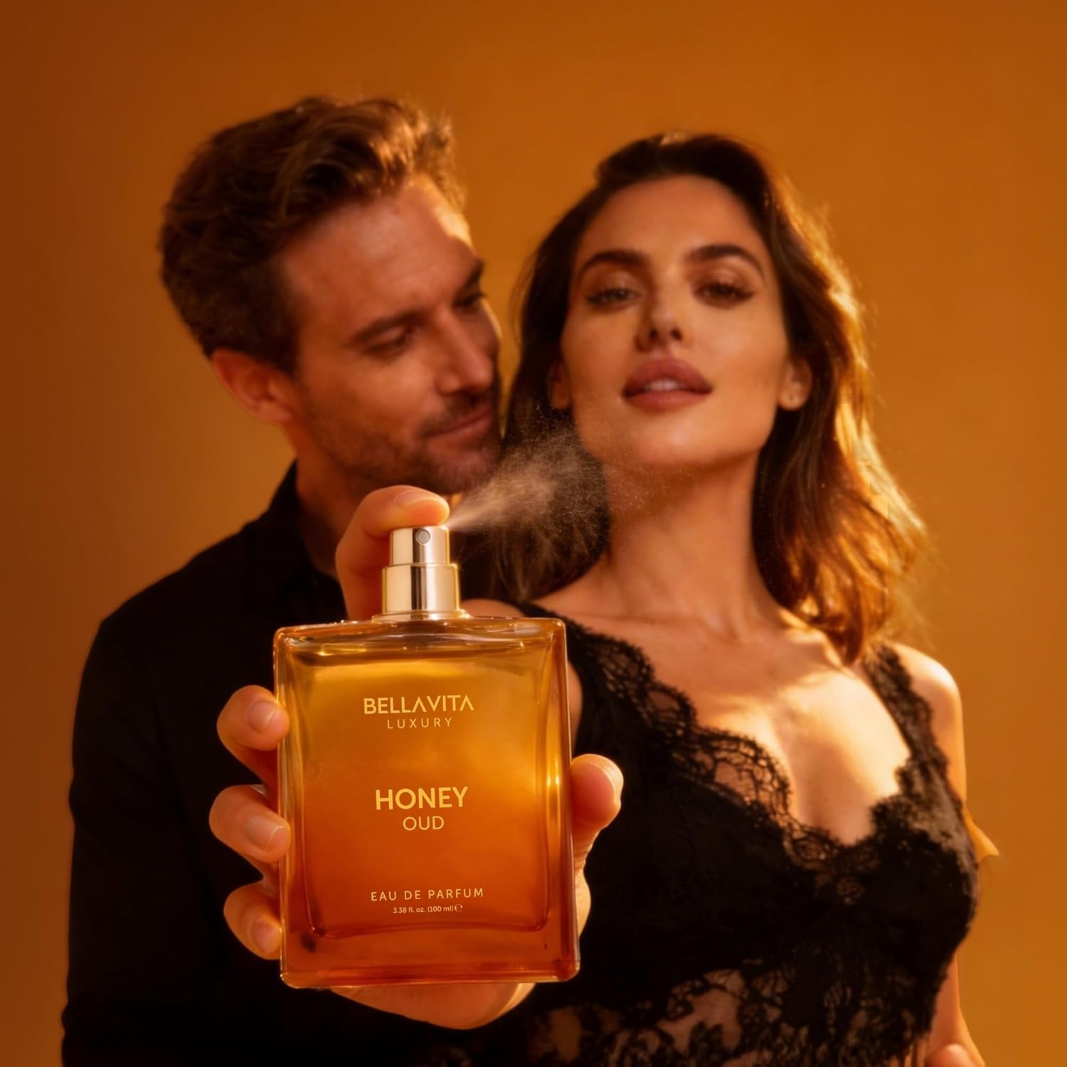 Bellavita Luxury Honey Oud Eau De Parfum (100 Ml) | Patschuli, Vanille, Bergamotte, Blumig & Würzig | Langanhaltender Unisex-Duft Für Damen Und Herren | Das Perfekte Valentinstagsgeschenk