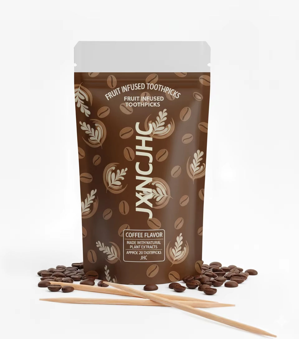 Wholesale Spearmint Toothpicks with Flavor Wood Custom Infused Aroma Cinnamon Quit Smoking Aids Fruit Box with Zipper