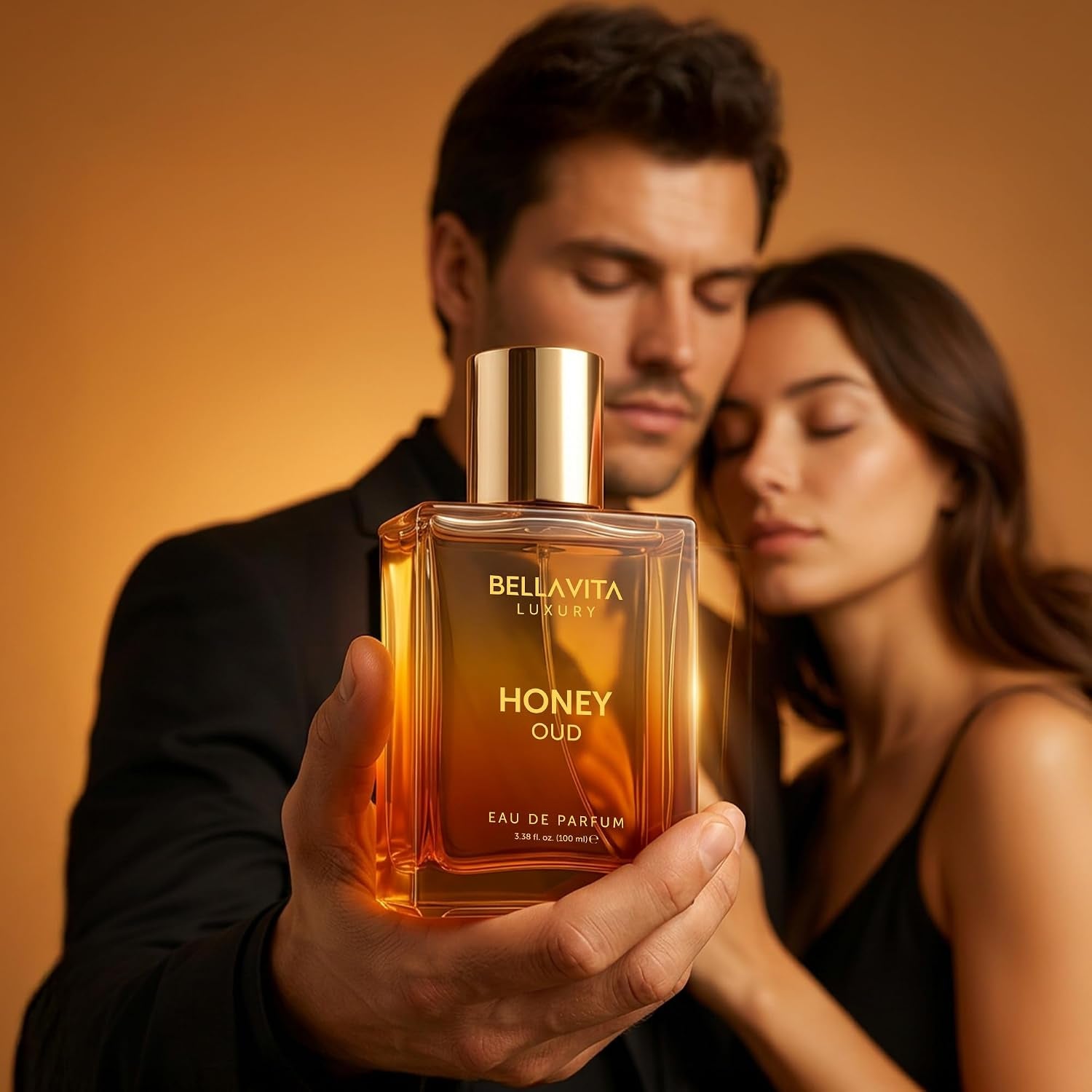 Bellavita Luxury Honey Oud Eau De Parfum (100 Ml) | Patschuli, Vanille, Bergamotte, Blumig & Würzig | Langanhaltender Unisex-Duft Für Damen Und Herren | Das Perfekte Valentinstagsgeschenk