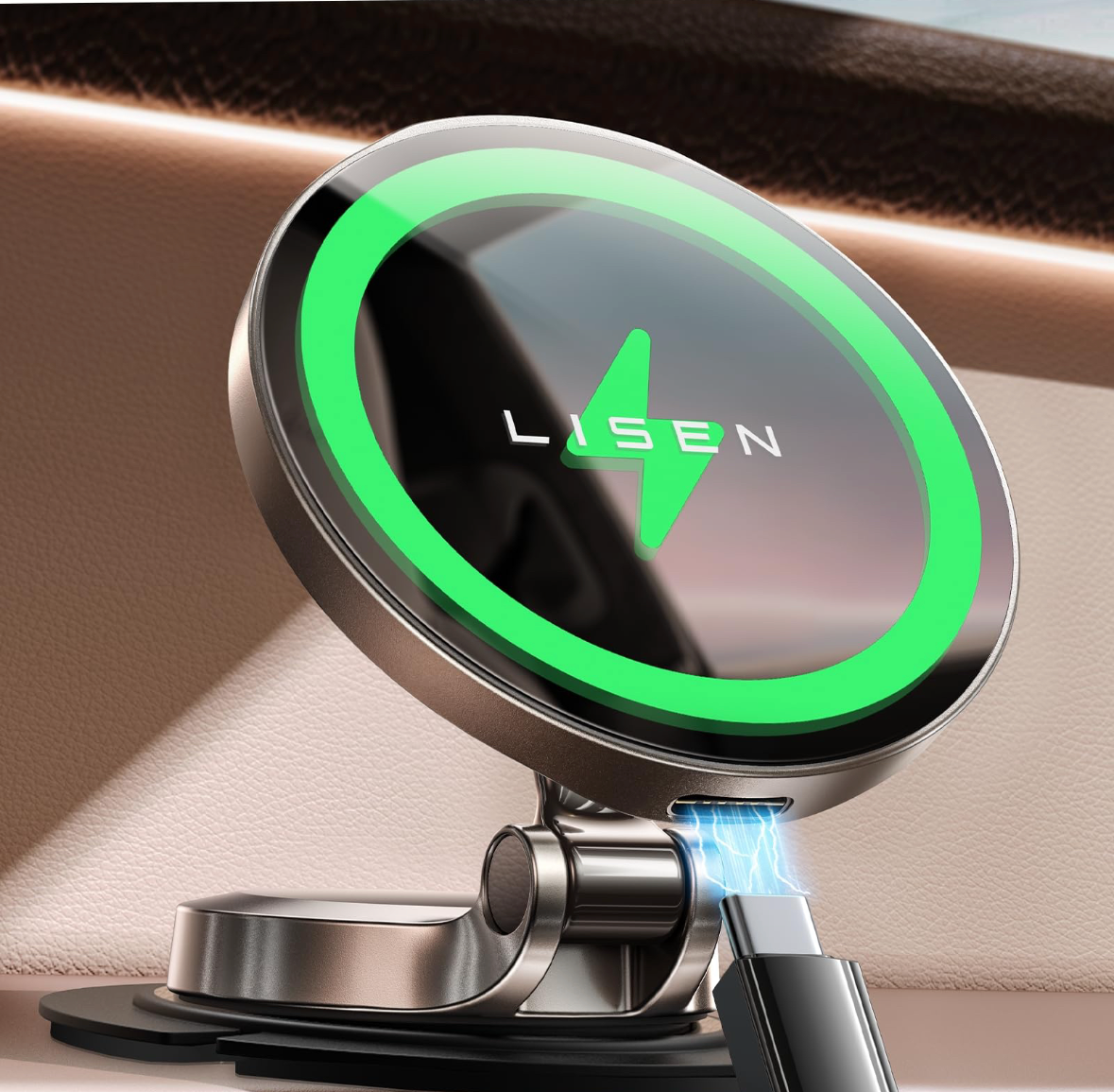 Mini Magnetic Wireless Charger 15W Fast Charging Phone Stand for Iphone