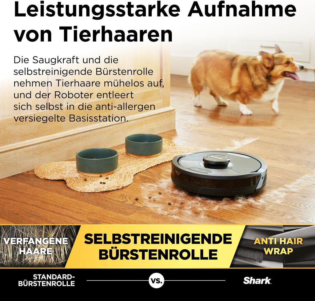 Shark Matrix plus 2-In-1 Selbstentleerter Wisch- & Saugroboter, Schwarz