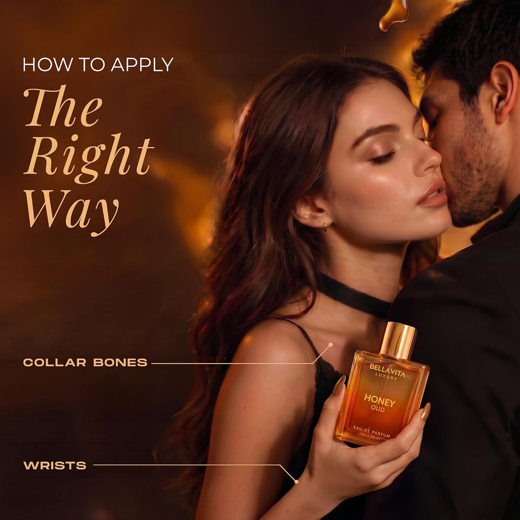 Bellavita Luxury Honey Oud Eau De Parfum (100 Ml) | Patschuli, Vanille, Bergamotte, Blumig & Würzig | Langanhaltender Unisex-Duft Für Damen Und Herren | Das Perfekte Valentinstagsgeschenk