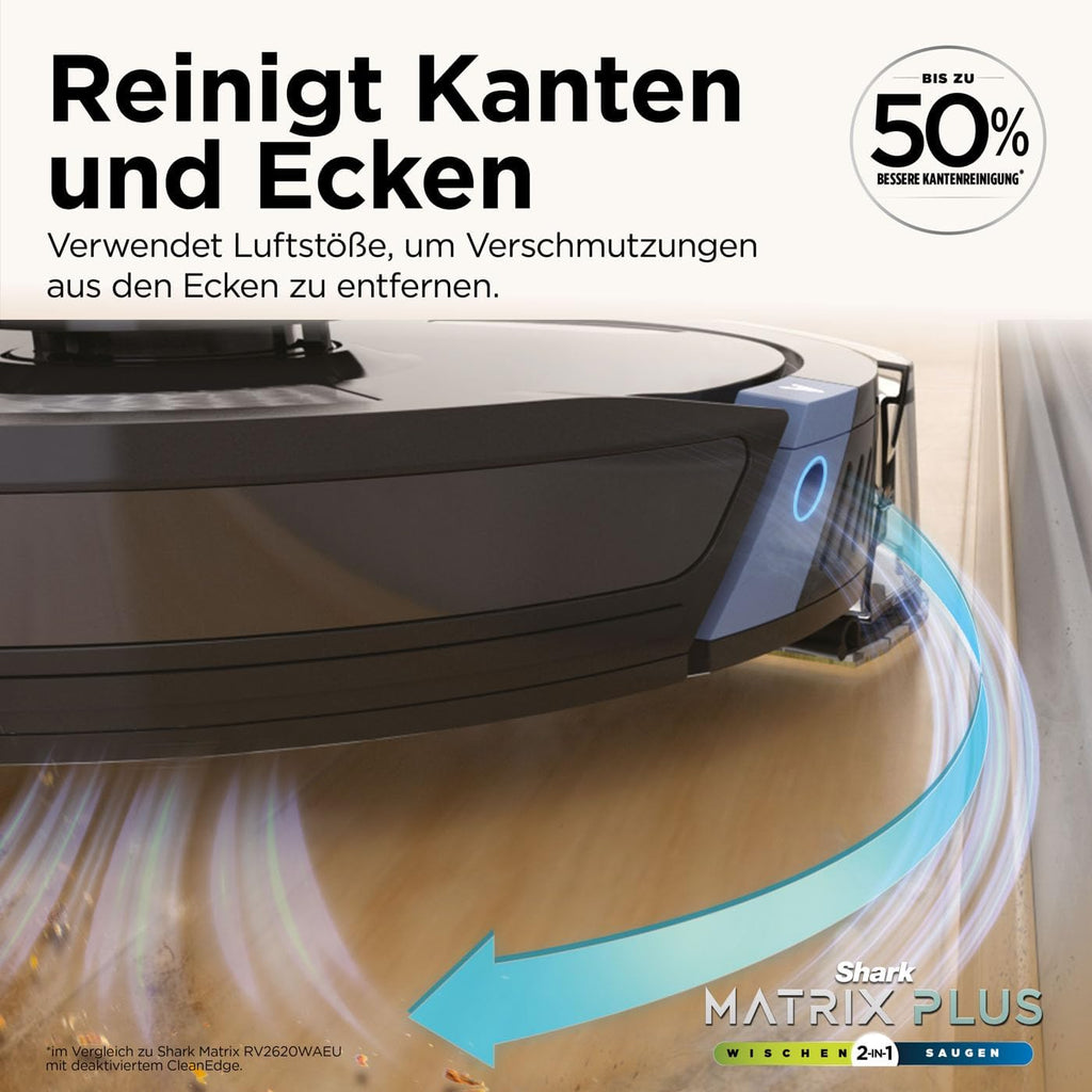 Shark Matrix plus 2-In-1 Selbstentleerter Wisch- & Saugroboter, Schwarz