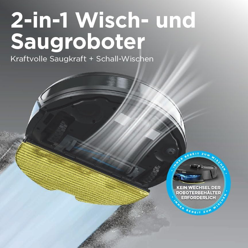 Shark Matrix plus 2-In-1 Selbstentleerter Wisch- & Saugroboter, Schwarz